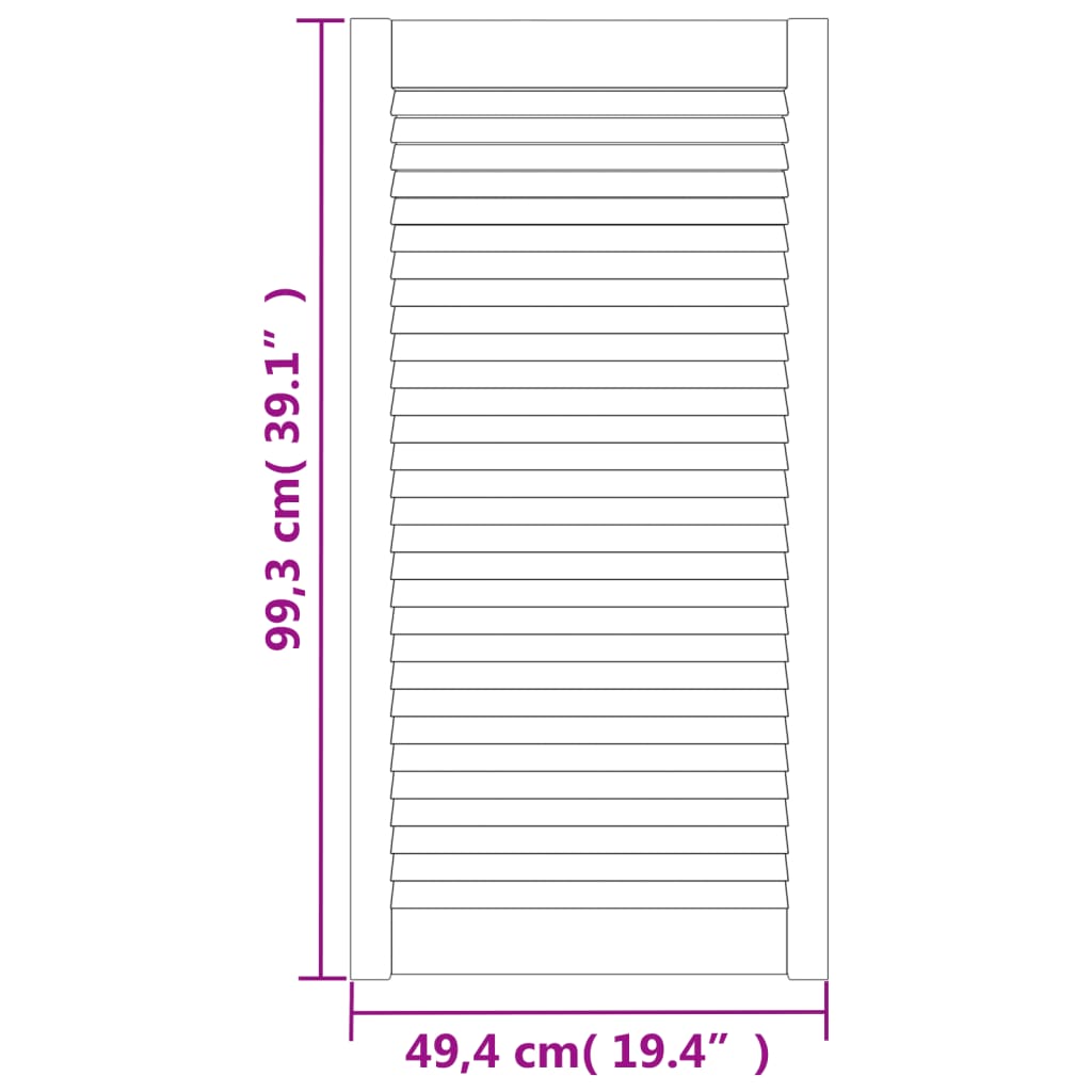 Ante con Design a Lamelle 4 pz 99,3x49,4 cm in Legno di Pino