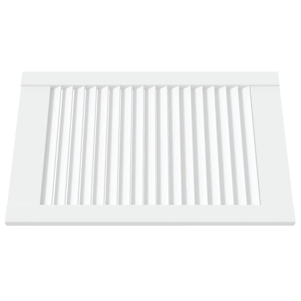 Anta con Design a Lamelle Bianca 61,5x39,4 cm in Legno di Pino