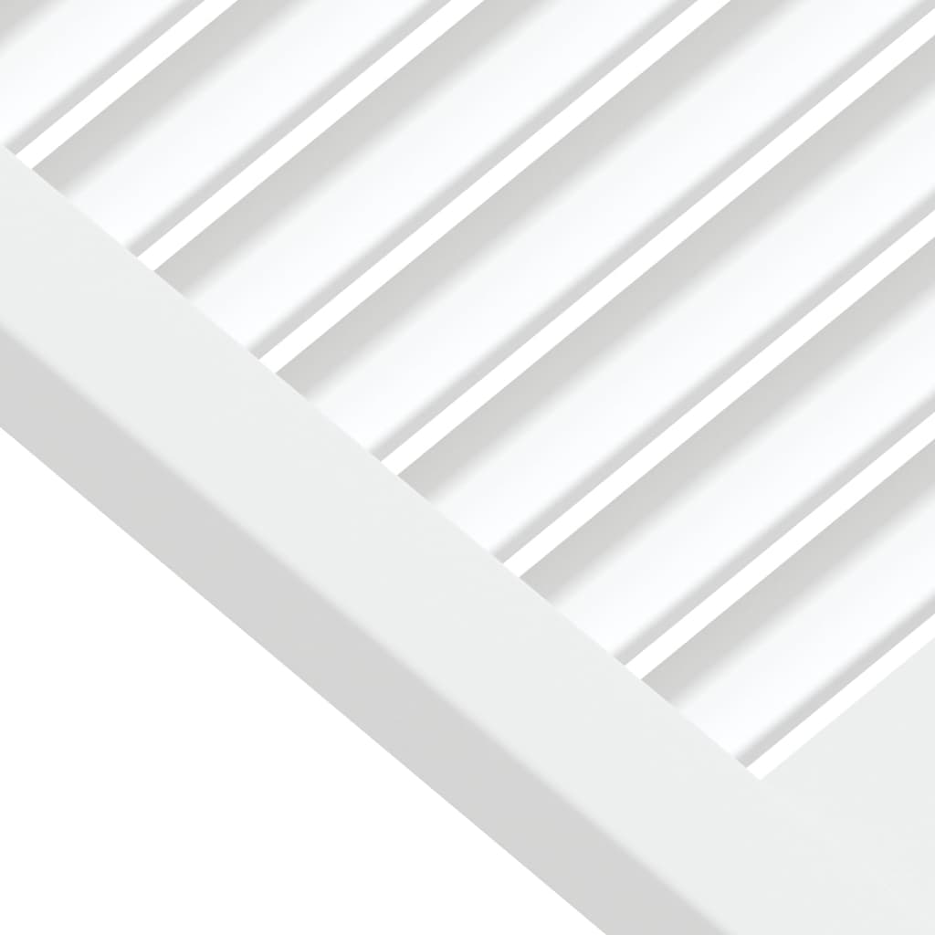Anta con Design a Lamelle Bianca 61,5x39,4 cm in Legno di Pino