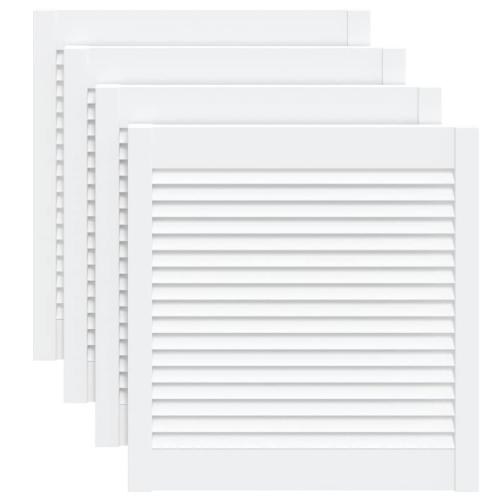 Ante a Lamelle 4 pz Bianche 61,5x59,4 cm in Legno di Pino