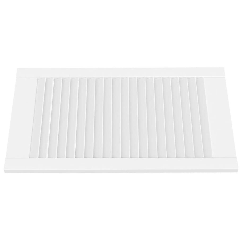 Anta con Design a Lamelle Bianca 69x39,4 cm in Legno di Pino