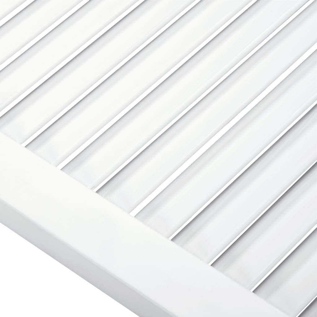Ante a Lamelle 2 pz Bianche 69x49,4 cm in Legno di Pino