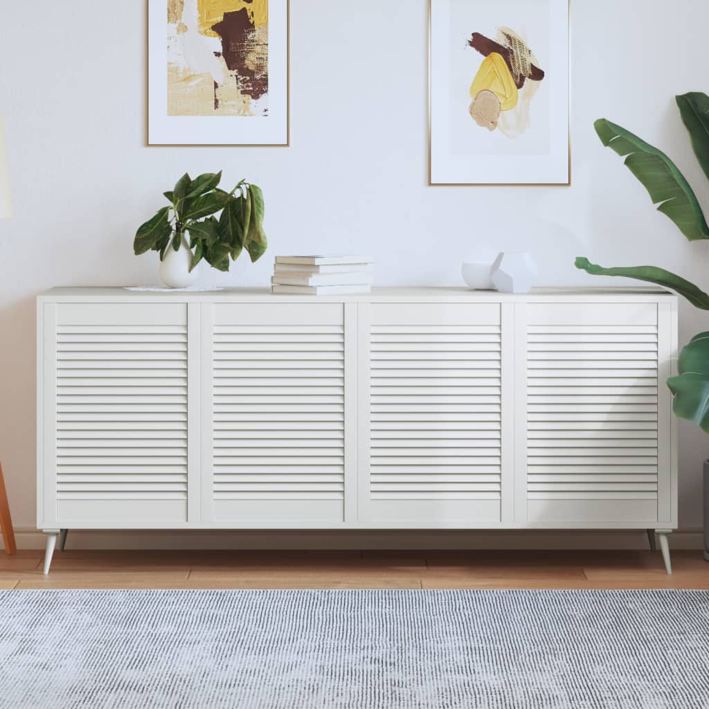 Ante a Lamelle 4 pz Bianche 69x49,4 cm in Legno di Pino