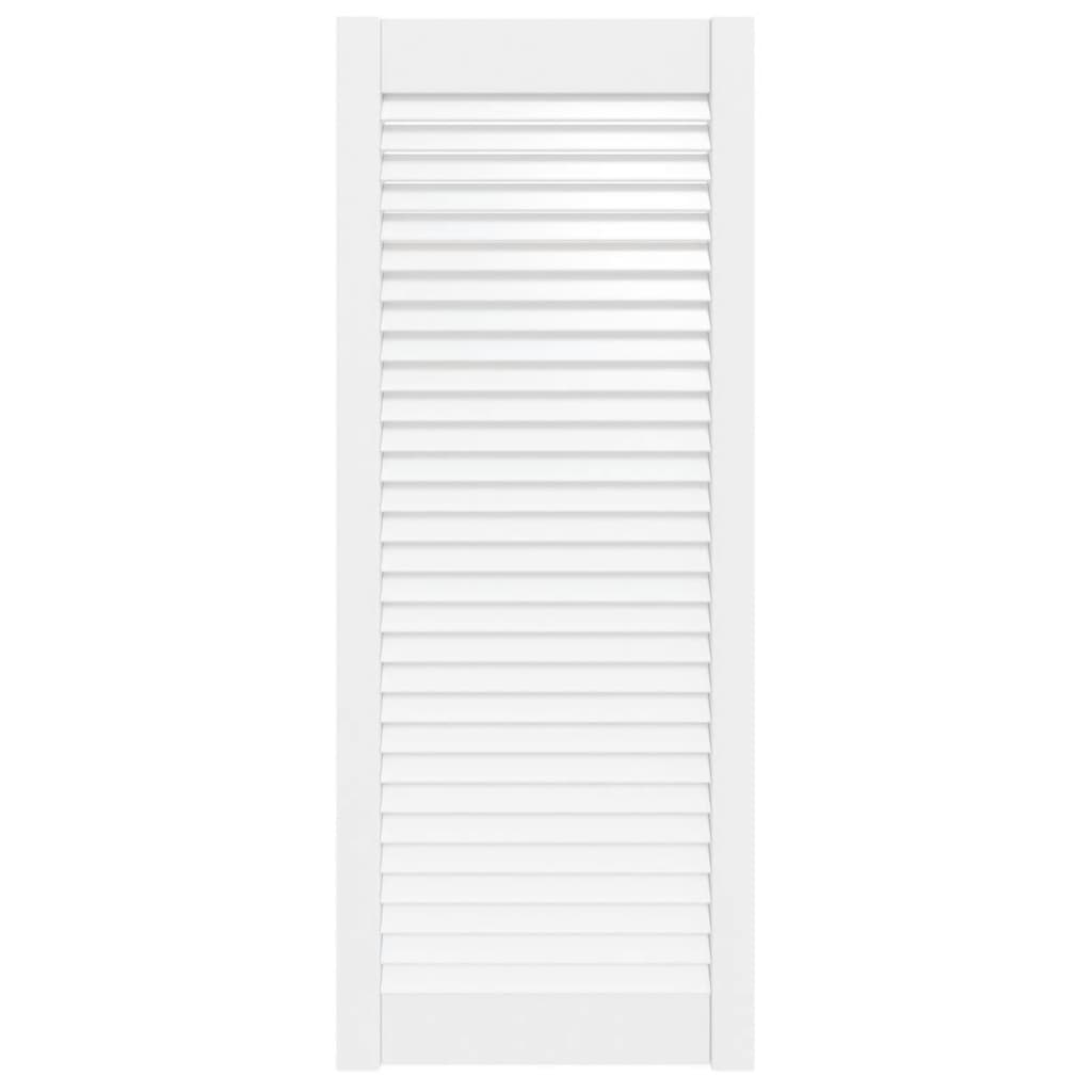 Anta con Design a Lamelle Bianca 99,3x39,4 cm in Legno di Pino