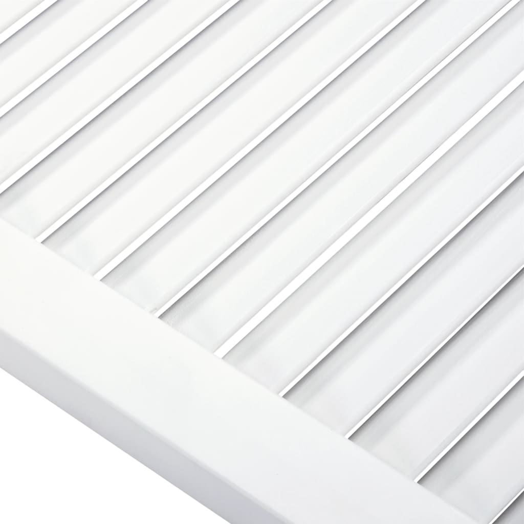 Anta con Design a Lamelle Bianca 99,3x39,4 cm in Legno di Pino