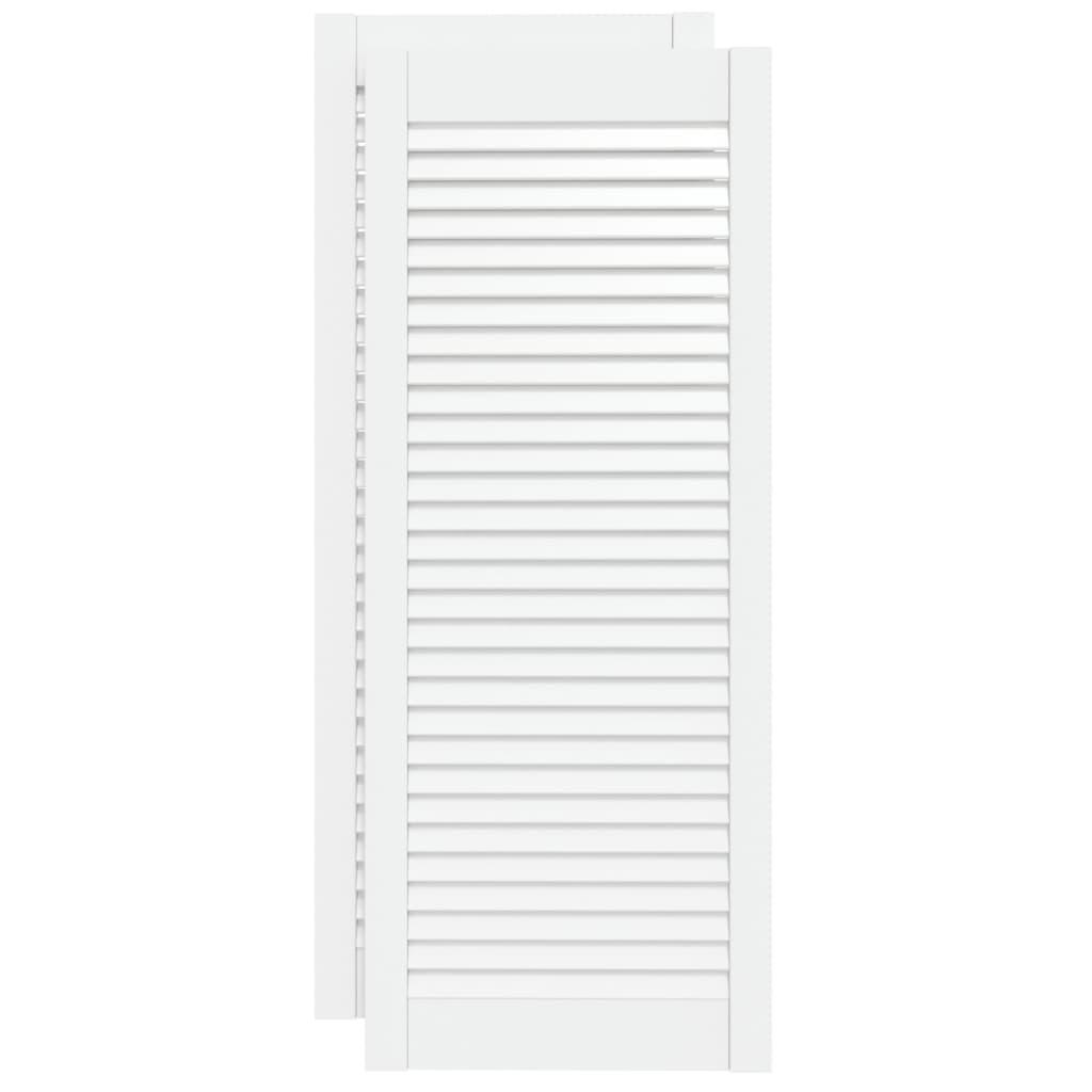 Ante a Lamelle 2 pz Bianche 99,3x39,4 cm in Legno di Pino
