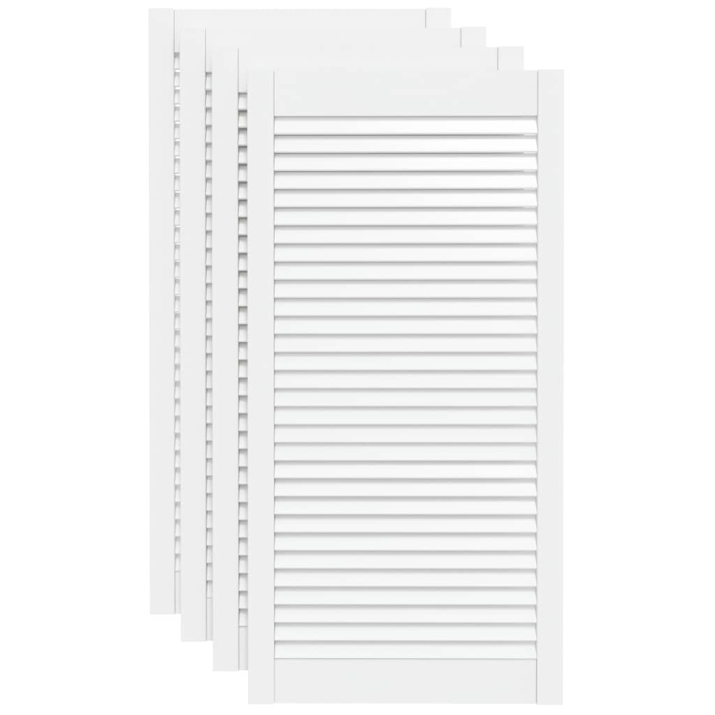 Ante a Lamelle 4 pz Bianche 99,3x49,4 cm in Legno di Pino