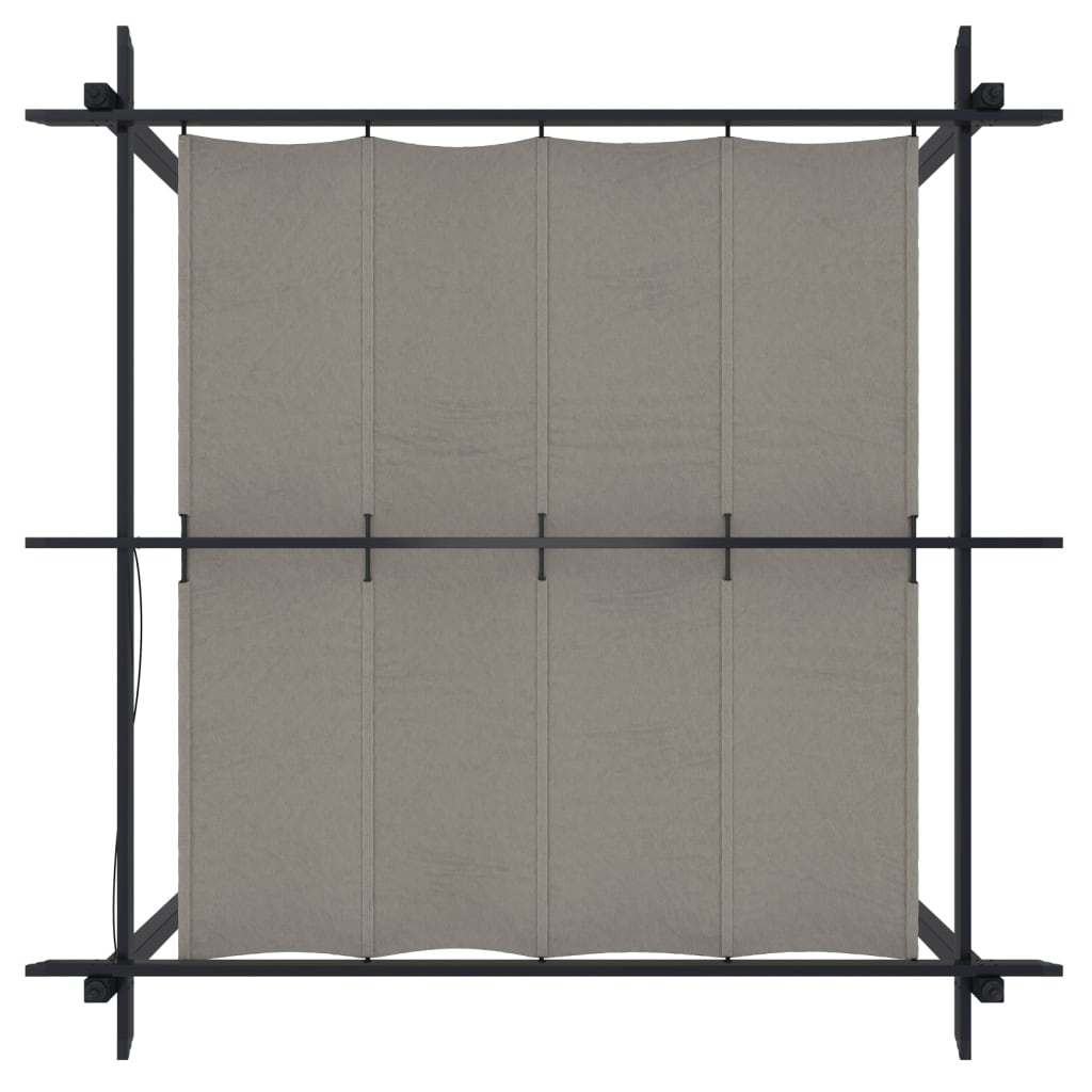 Pergola da Giardino con Tetto Retrattile 3x3 m Crema