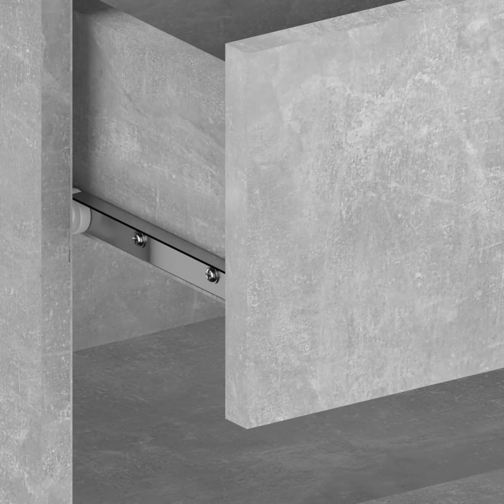 Comodini a Muro 2 pz Grigio Cemento