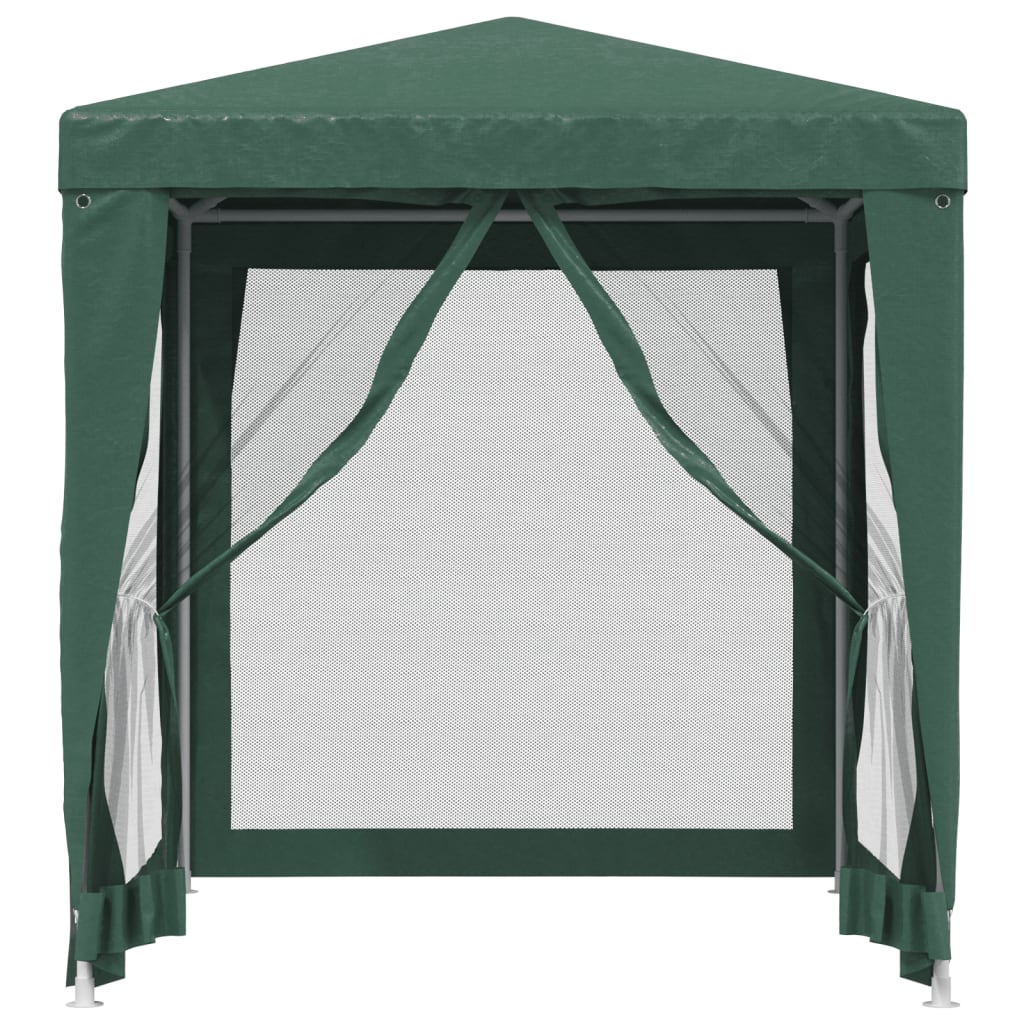 Tenda per Feste con 4 Pareti Laterali in Rete Verde 2x2 m HDPE
