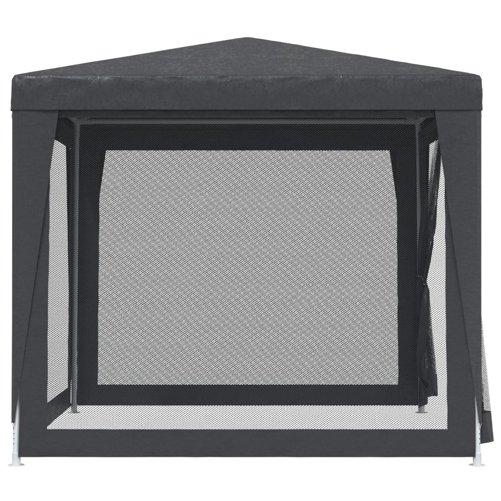 Tenda per Feste con 4 Pareti in Rete Antracite 2,5x2,5 m HDPE