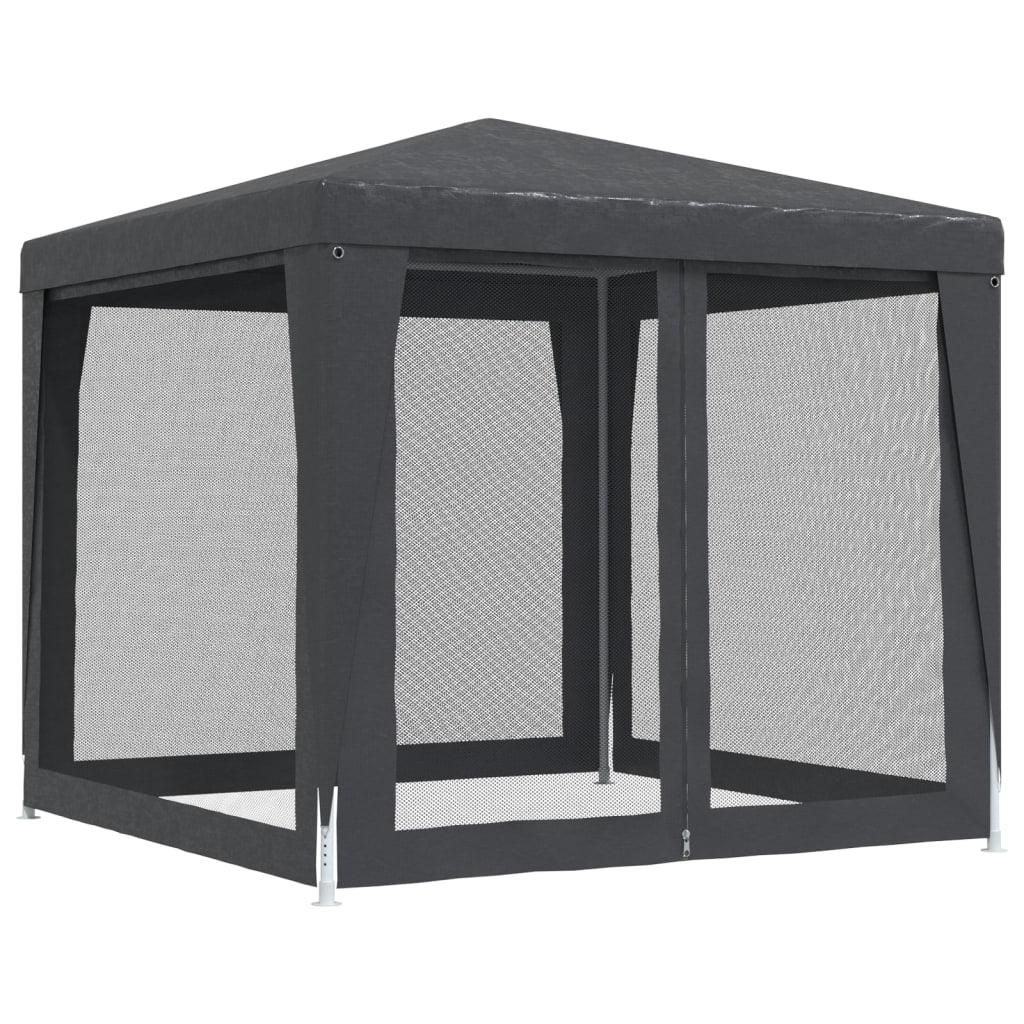 Tenda per Feste con 4 Pareti in Rete Antracite 2,5x2,5 m HDPE