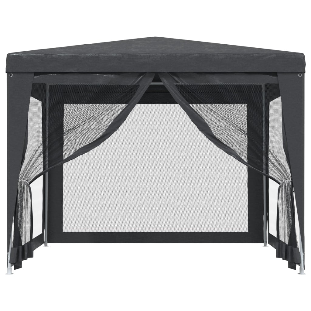 Tenda per Feste con 4 Pareti in Rete Antracite 3x3 m in HDPE