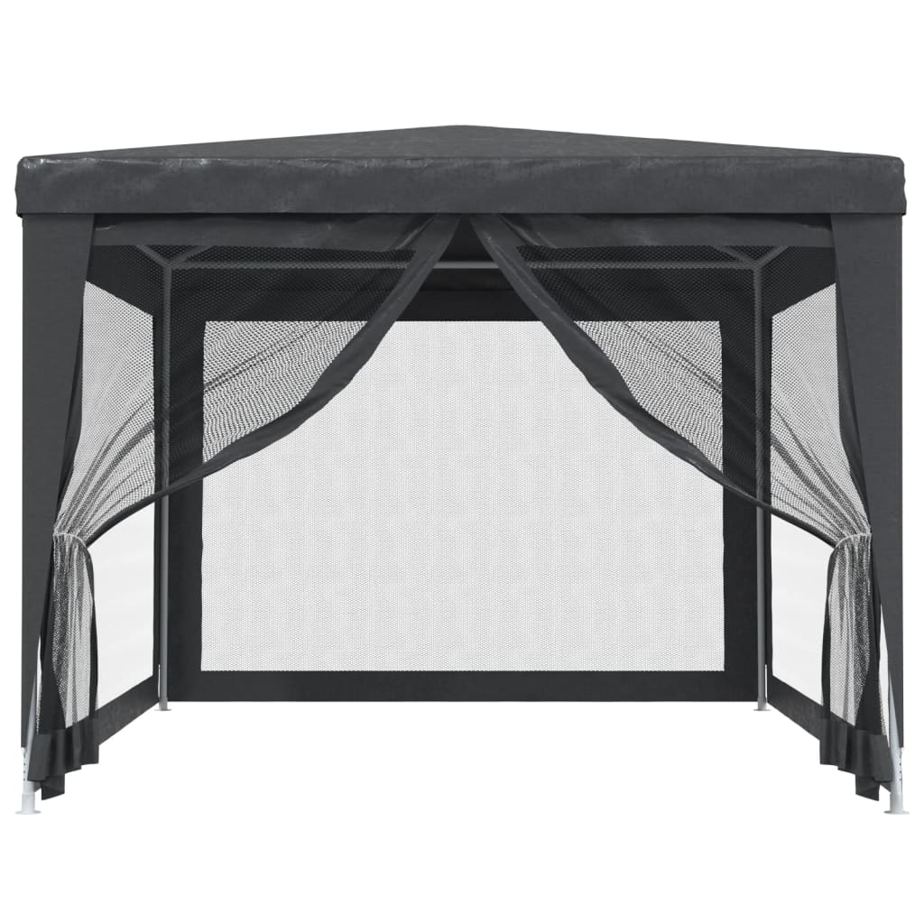 Tenda per Feste con 4 Pareti in Rete Antracite 3x4 m in HDPE