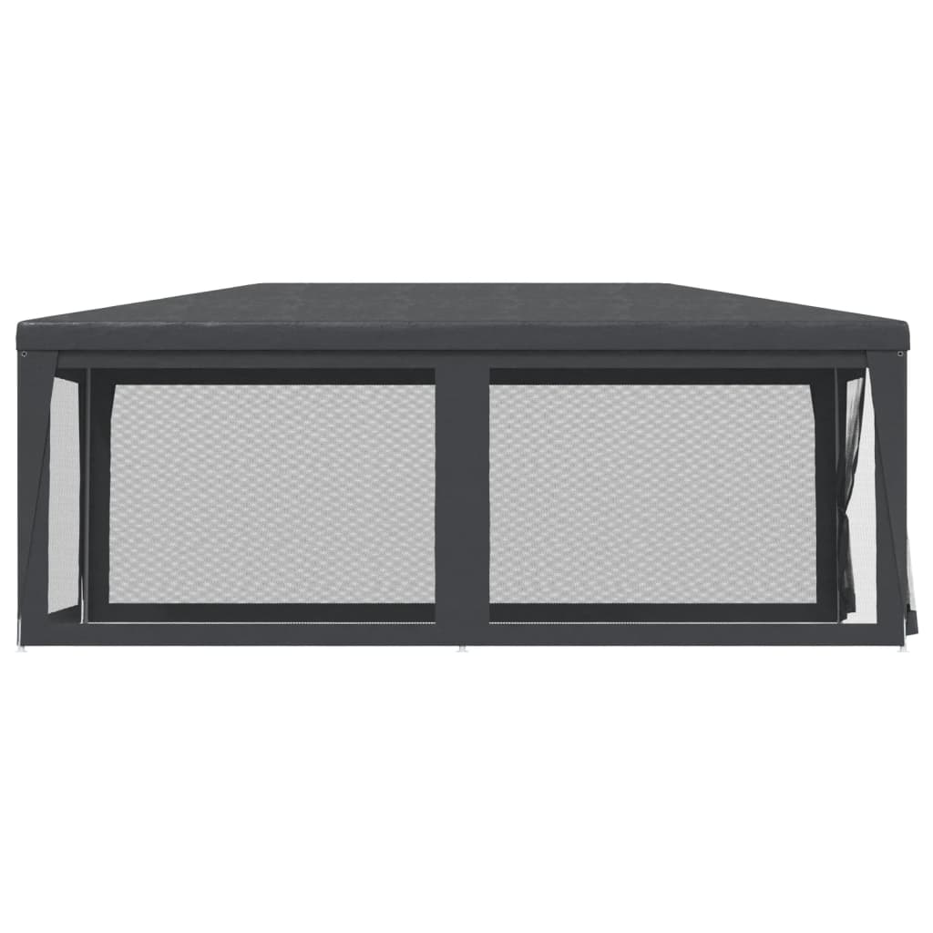 Tenda per Feste 6 Pareti Laterali in Rete Antracite 3x6 m HDPE
