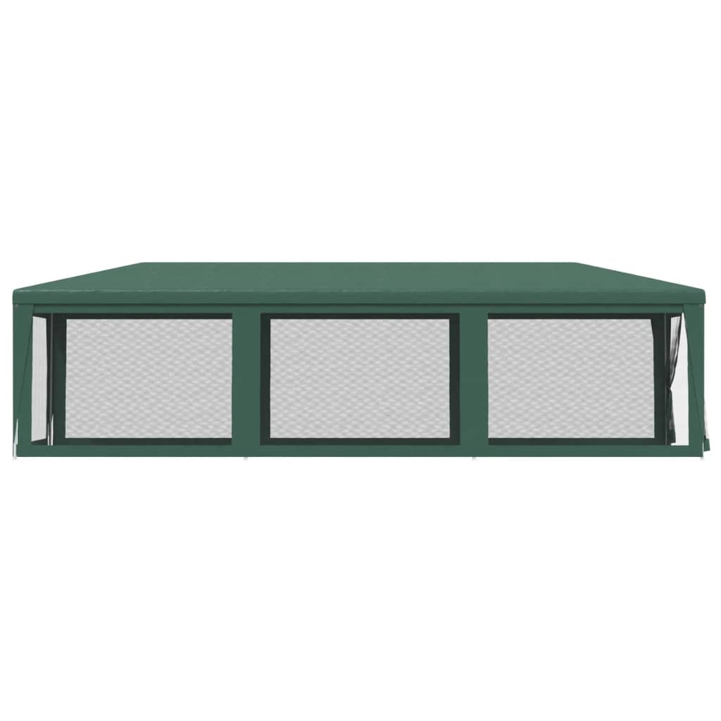 Tenda per Feste con 8 Pareti Laterali in Rete Verde 3x9 m HDPE