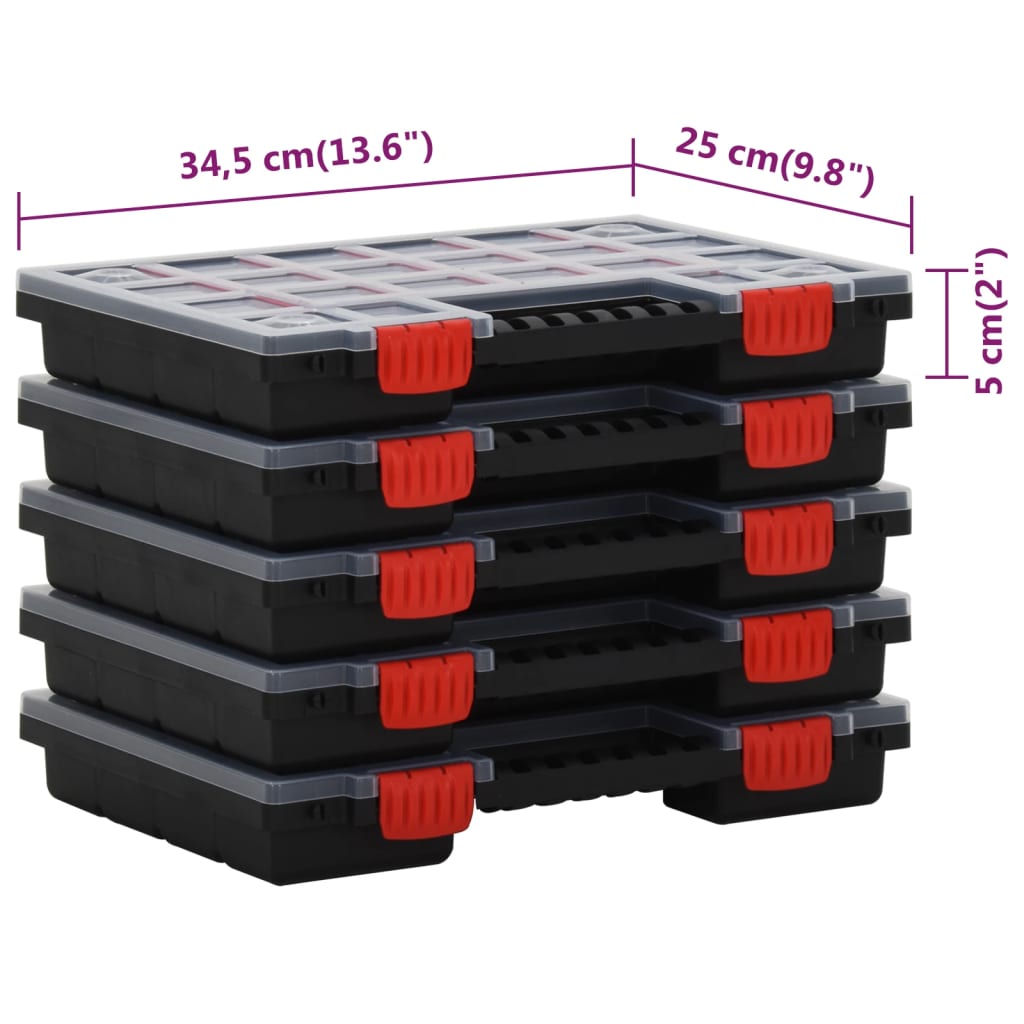 Scatole di Assortimento 10 pz 34,5x25x5 cm Polipropilene