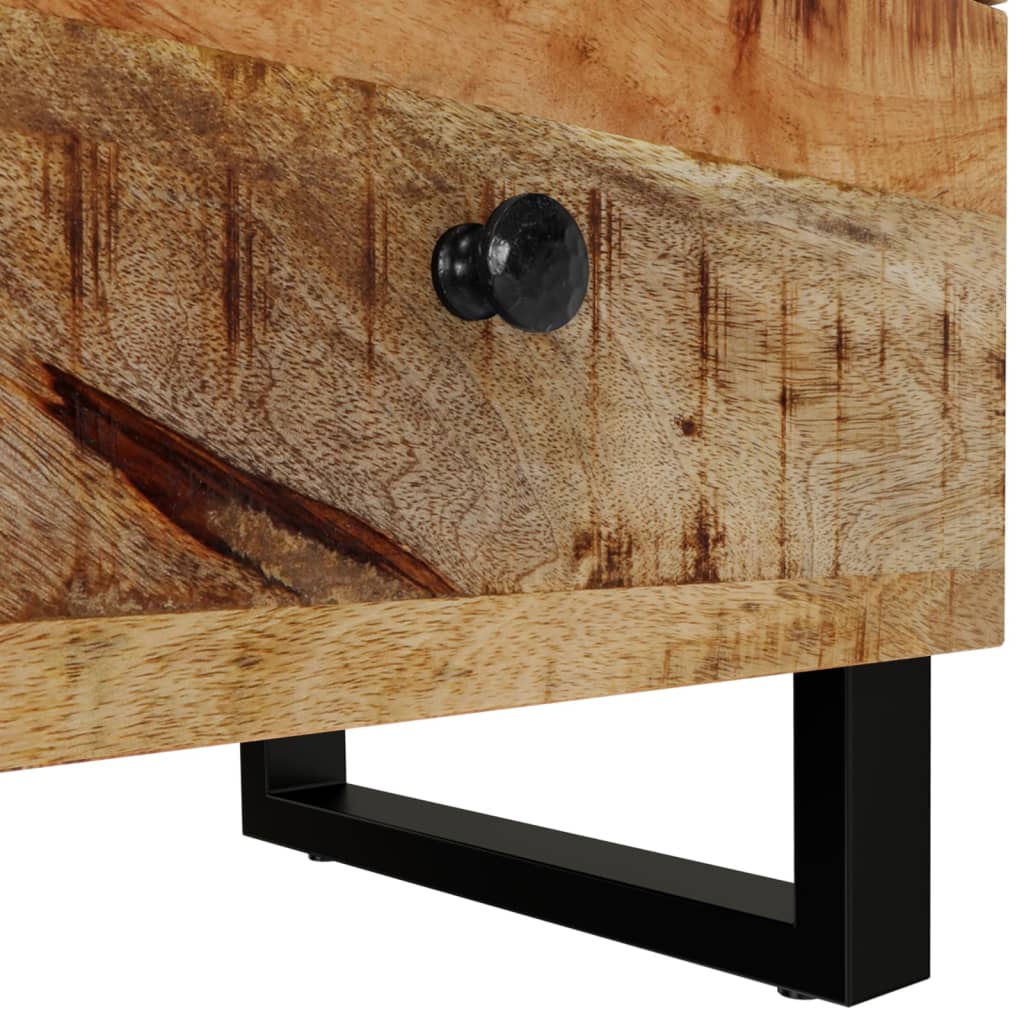 Comodini 2pz 40x33x46 cm in Legno Massello di Mango
