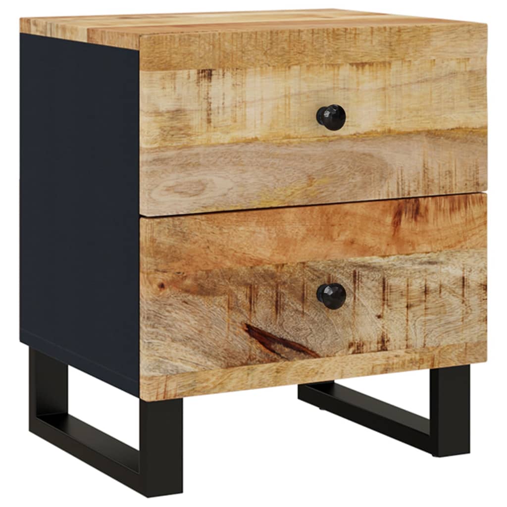 Comodini 2pz 40x33x46 cm in Legno Massello di Mango
