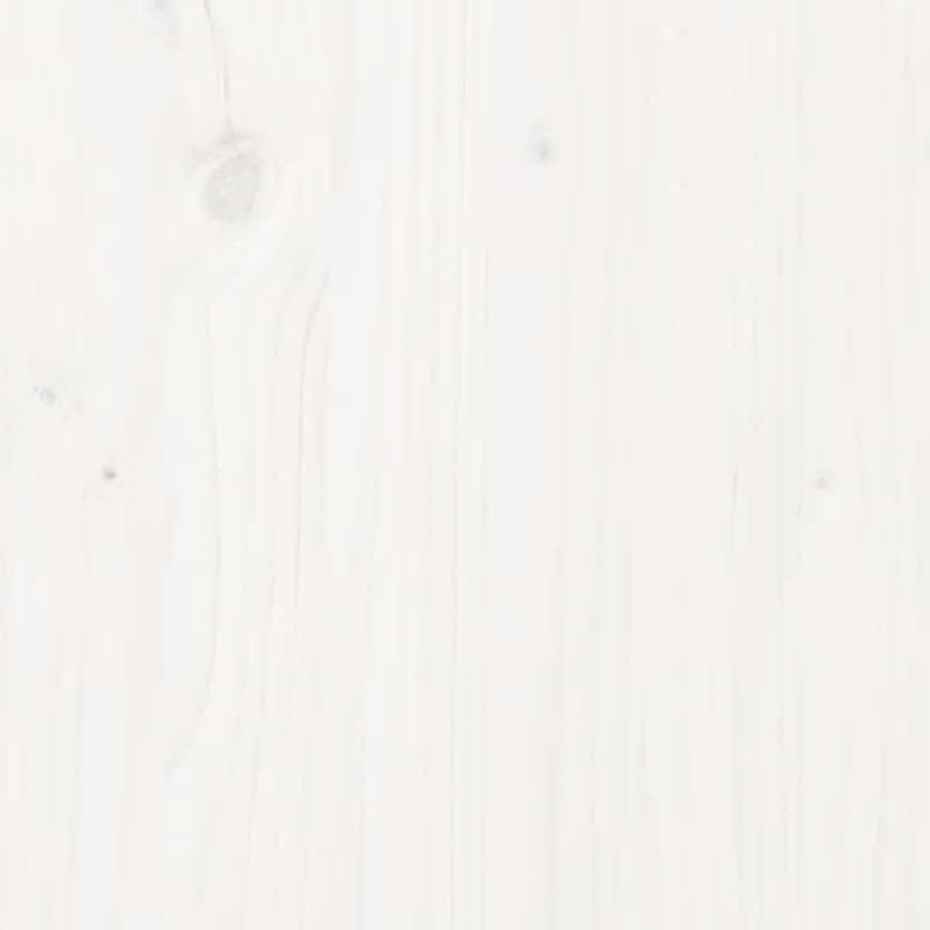 Portalegna Bianco 108x73x79 cm in Legno Massello di Pino