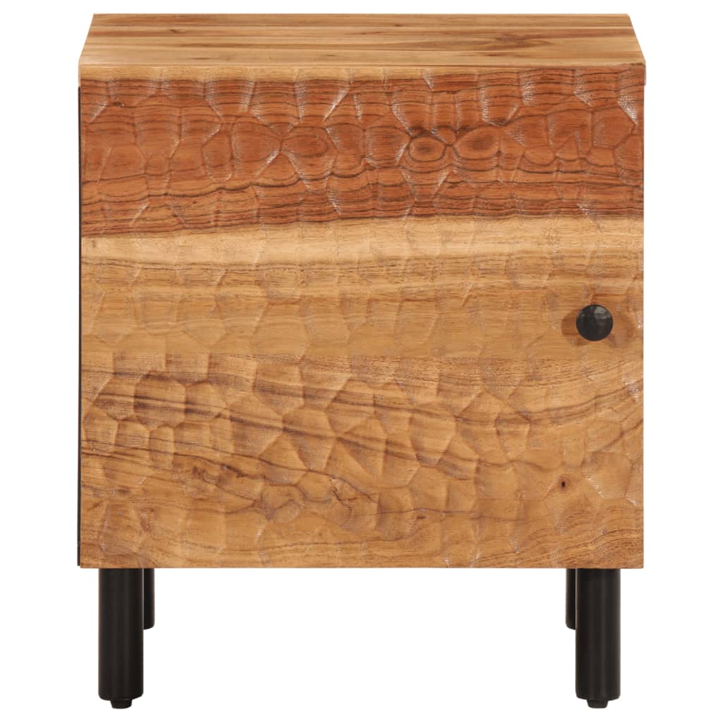 Comodino 40x33x46 cm in Legno Massello di Acacia