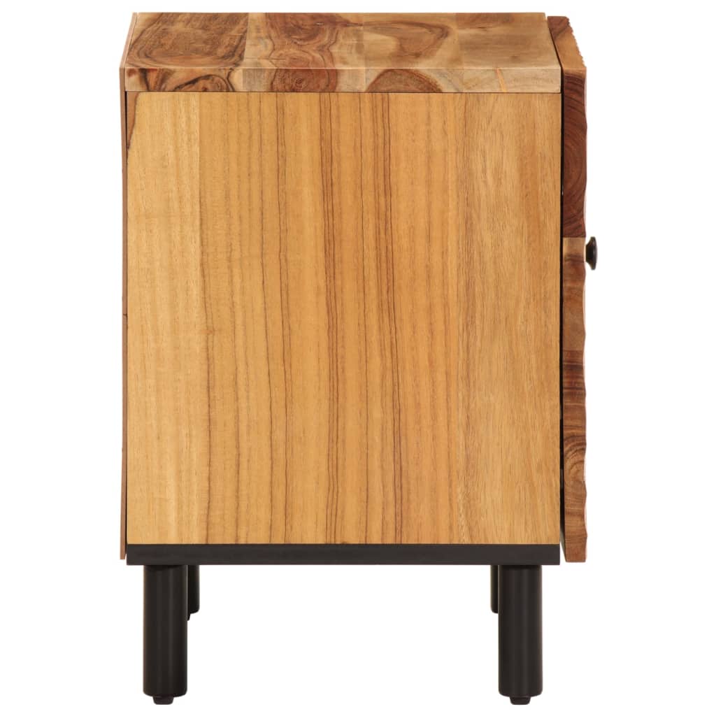 Comodino 40x33x46 cm in Legno Massello di Acacia