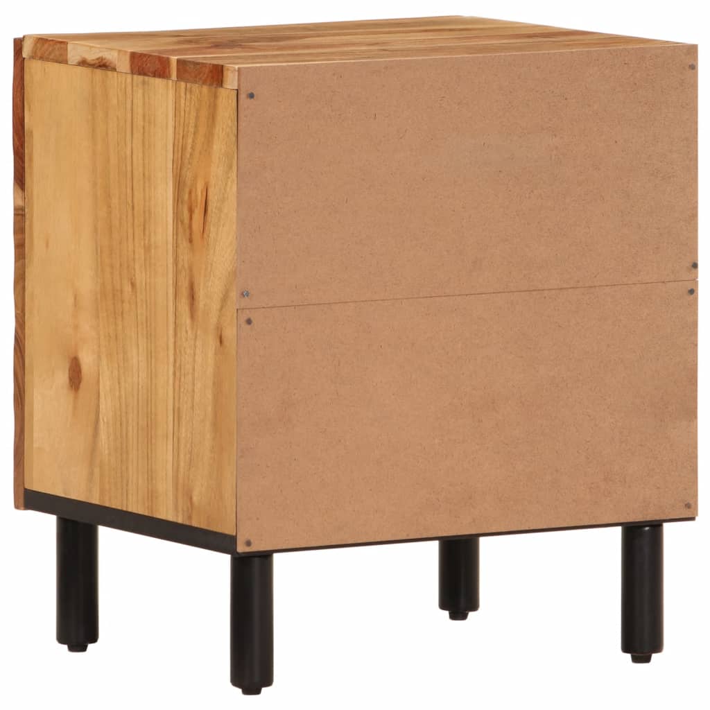 Comodino 40x33x46 cm in Legno Massello di Acacia