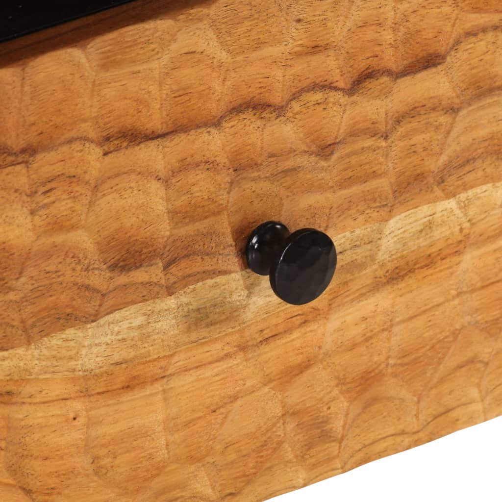 Comodini 2pz 40x33x46 cm in Legno Massello di Acacia