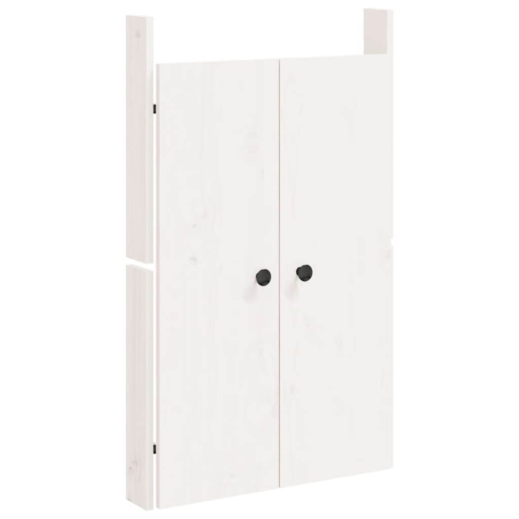 Ante da Cucina da Esterno 2pz Bianche 50x9x82cm Legno Massello di Pino