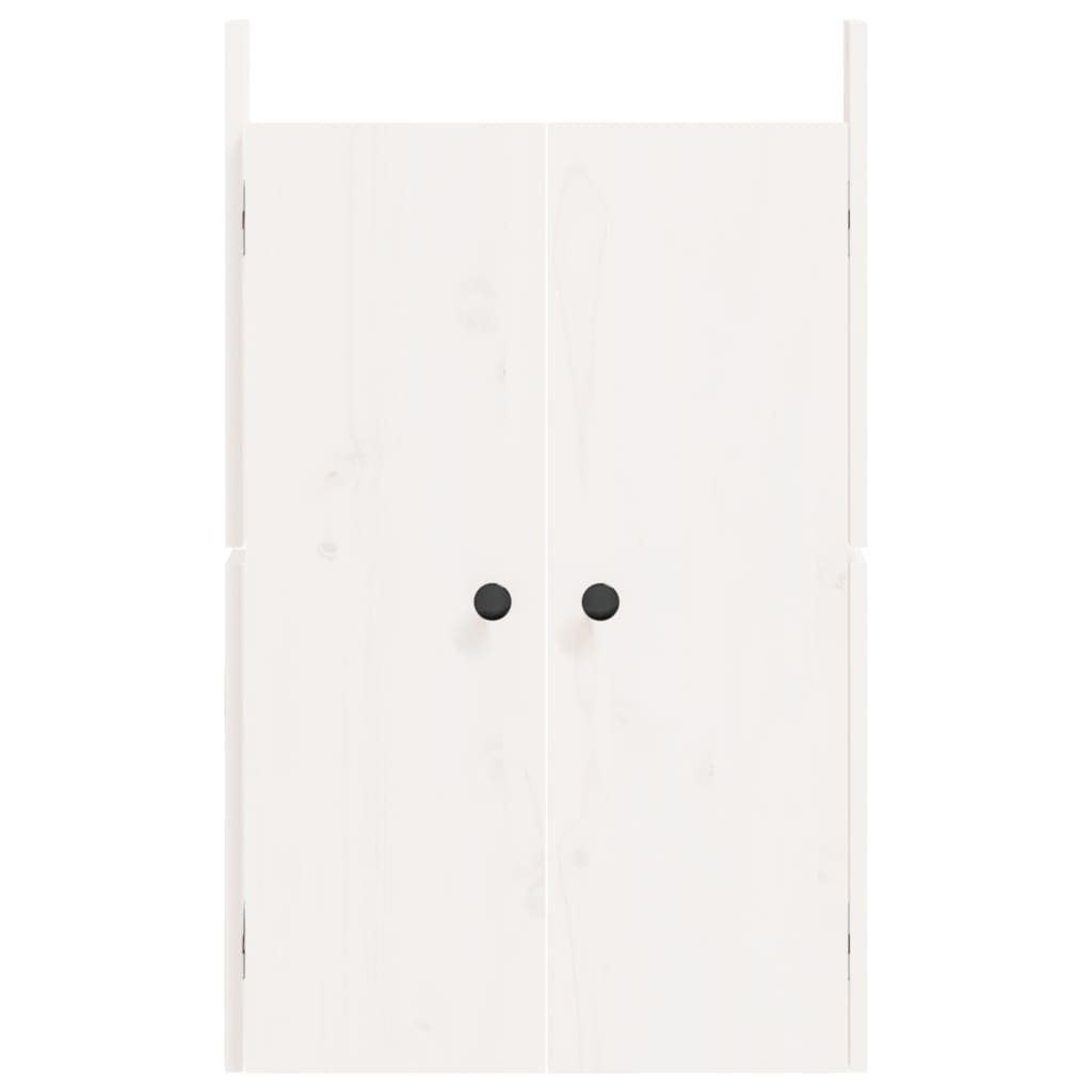 Ante da Cucina da Esterno 2pz Bianche 50x9x82cm Legno Massello di Pino