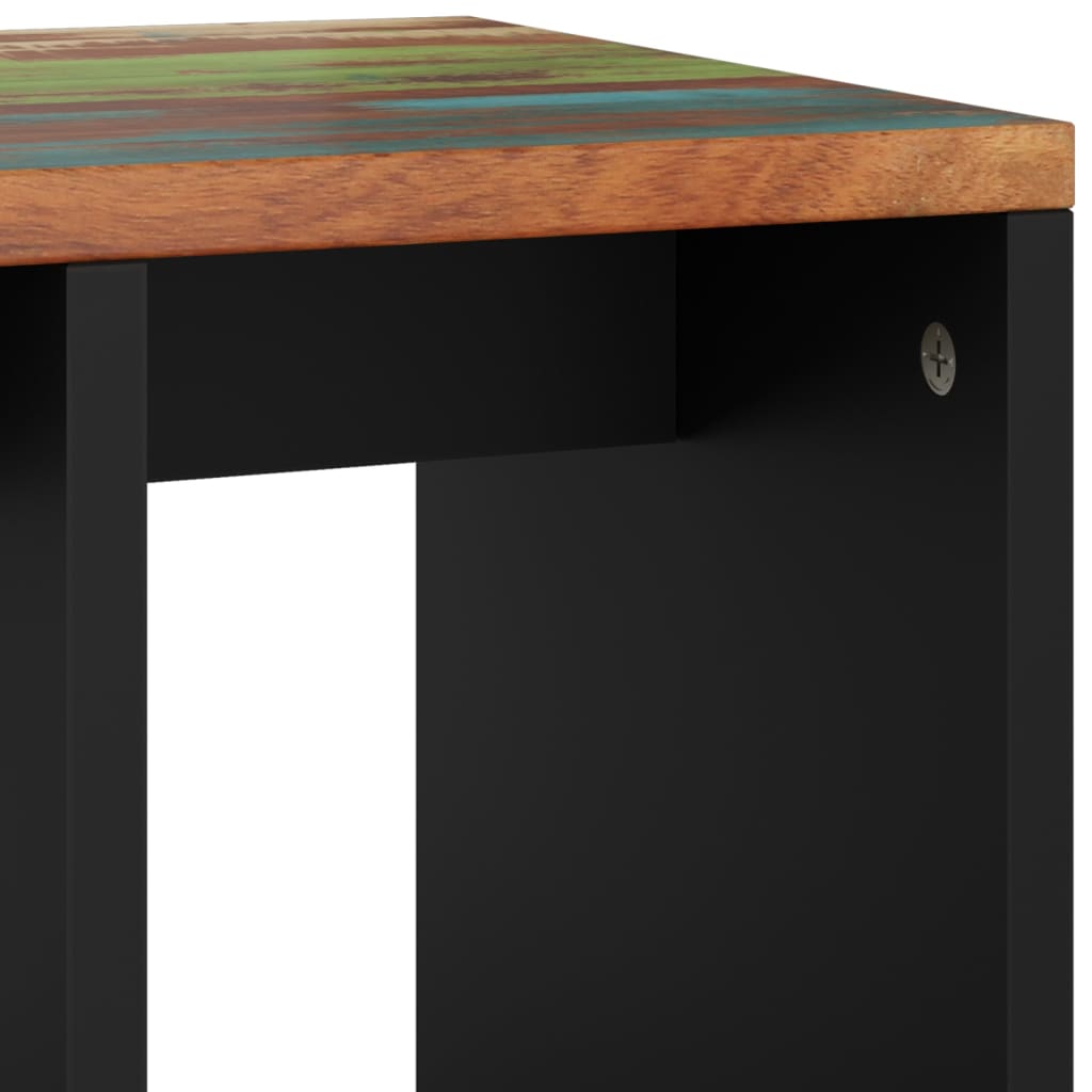 Tavolino 40x31x46 cm Legno Massello Recupero e Multistrato