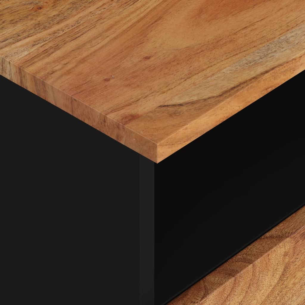 Comodino in Legno Massello di Acacia e Legno Multistrato
