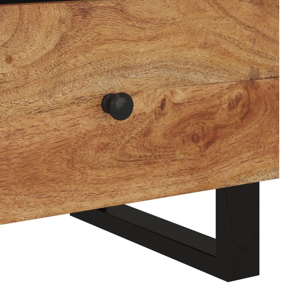 Comodino in Legno Massello di Acacia e Legno Multistrato
