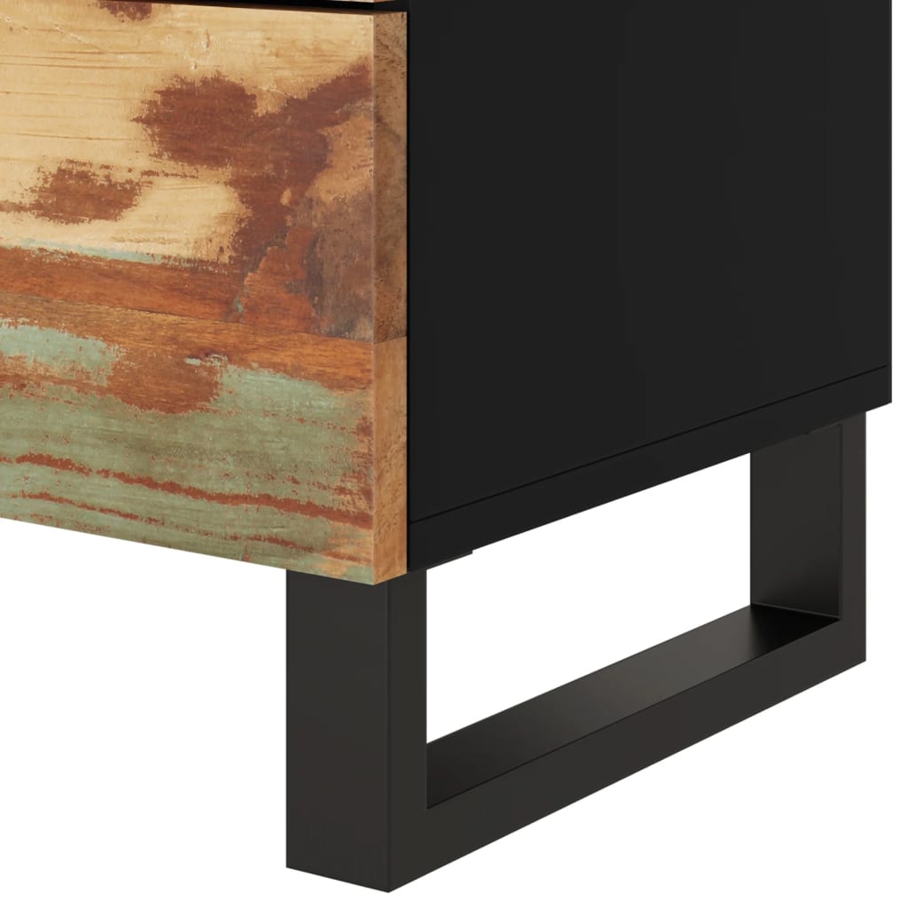 Comodino 50x33x62cm Legno Massello Recupero e Legno Multistrato