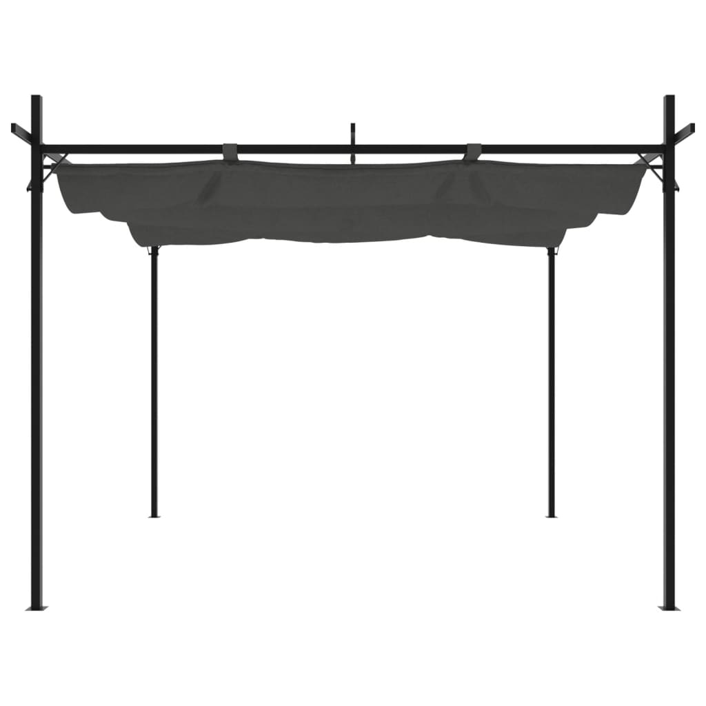 Pergola con Tetto Retrattile Antracite 295x292x230 cm