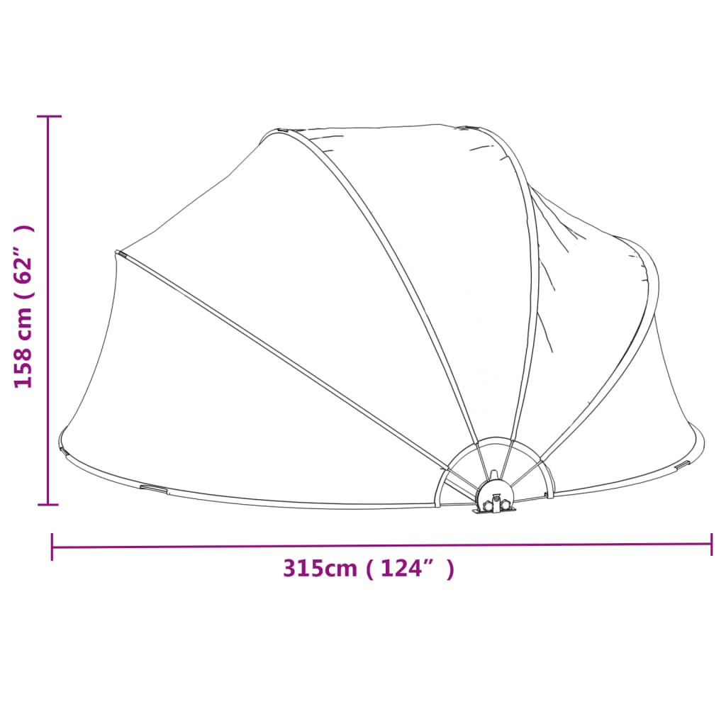 Cupola per Piscina Rotonda 315x158 cm PVC