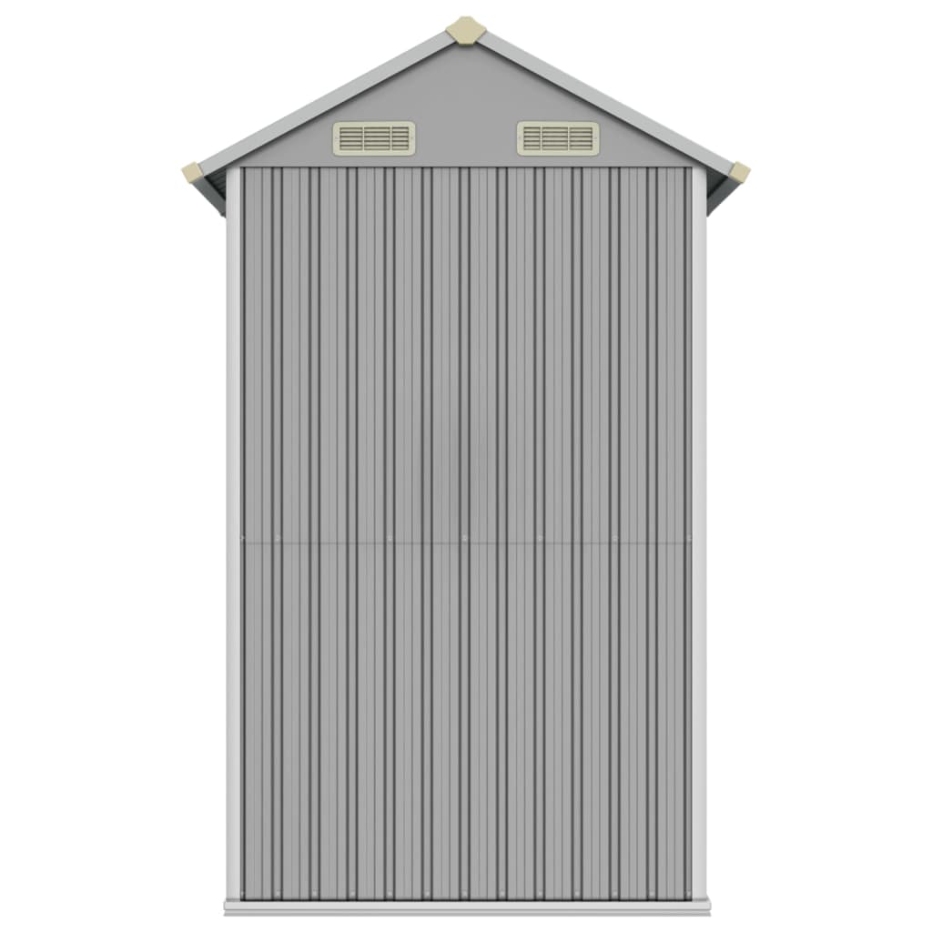 Capanno Giardino Grigio Chiaro 192x152,5x237cm Acciaio Zincato