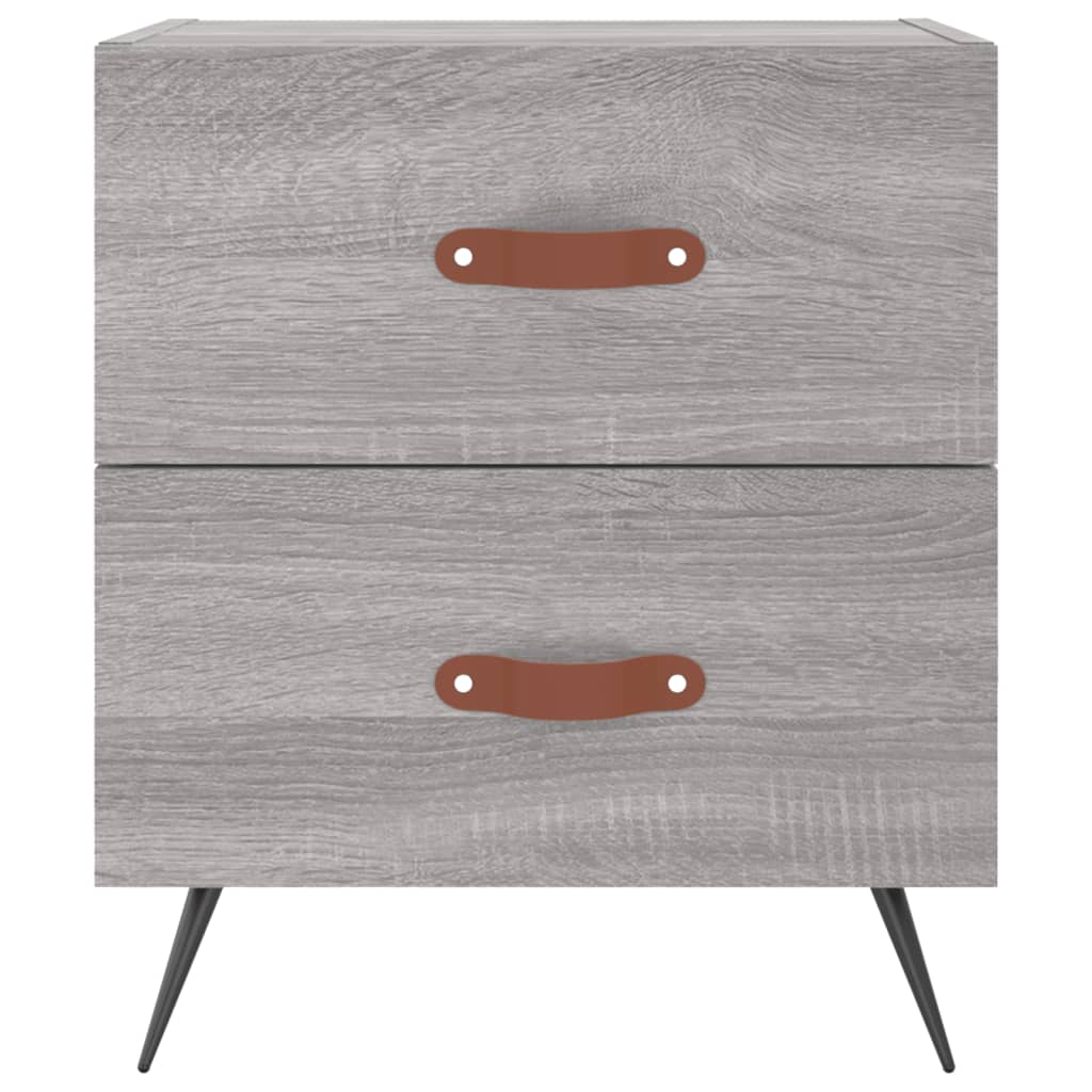 Comodini 2 pz Grigio Sonoma 40x35x47,5 cm in Legno Multistrato
