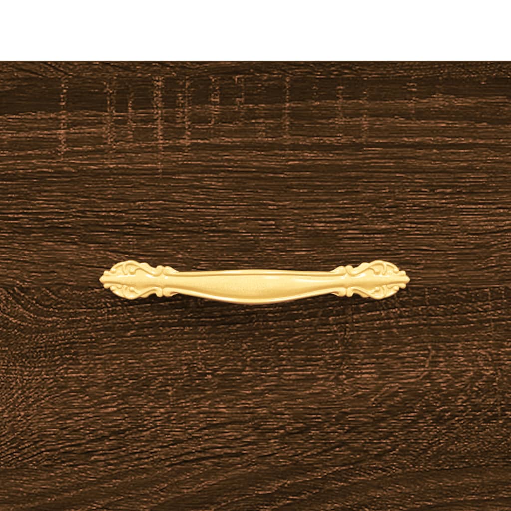 Comodini 2 pz Rovere Marrone 40x35x47,5 cm in Legno Multistrato