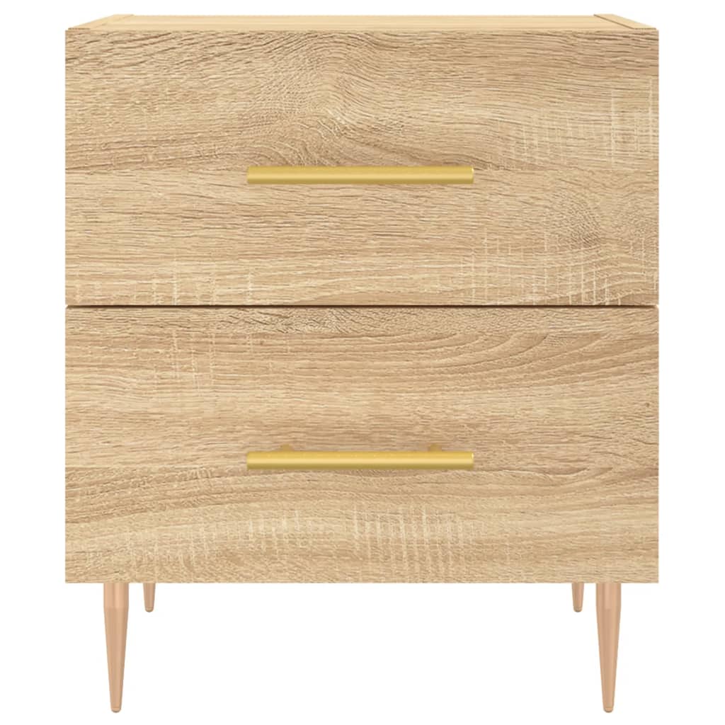 Comodini 2 pz Rovere Sonoma 40x35x47,5 cm in Legno Multistrato