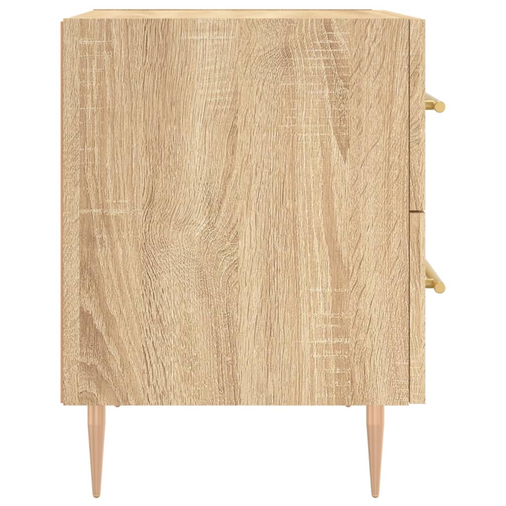 Comodini 2 pz Rovere Sonoma 40x35x47,5 cm in Legno Multistrato