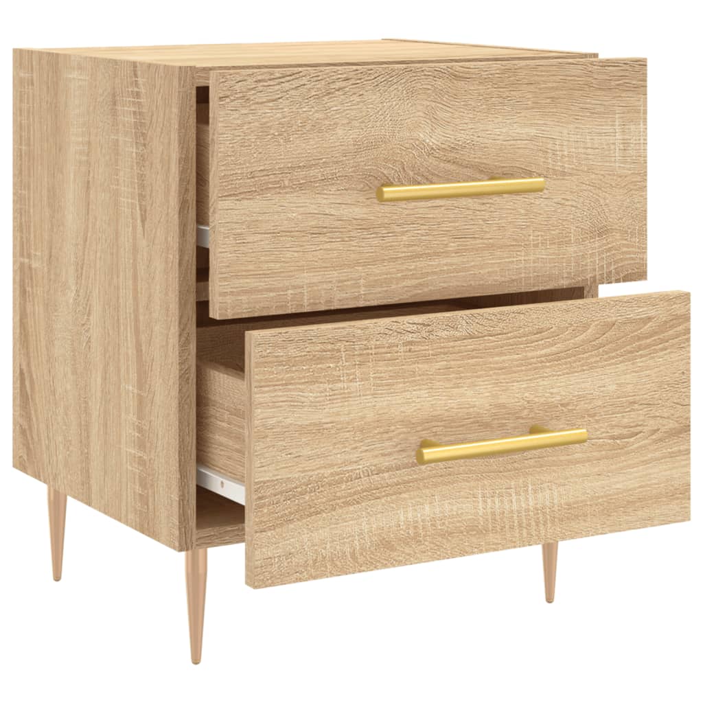 Comodini 2 pz Rovere Sonoma 40x35x47,5 cm in Legno Multistrato