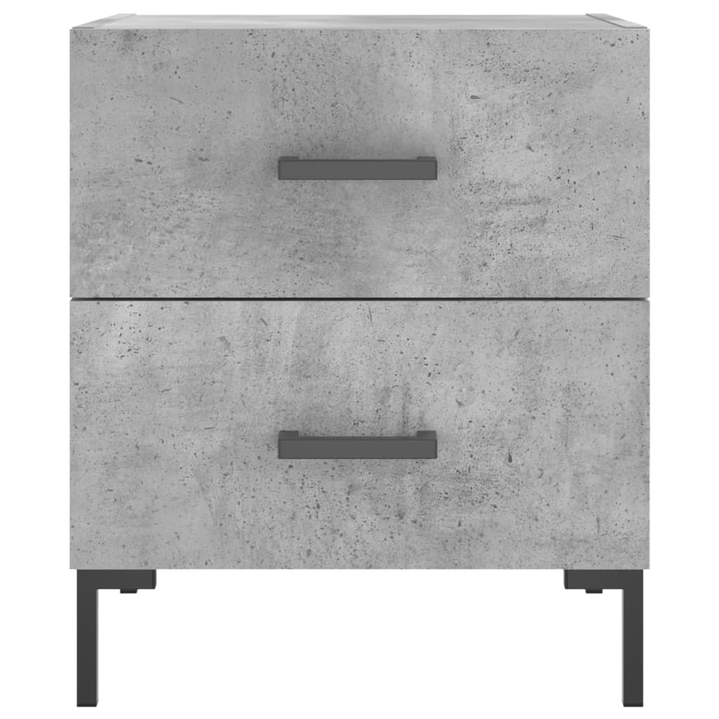 Comodini 2 pz Grigio Cemento 40x35x47,5 cm in Legno Multistrato