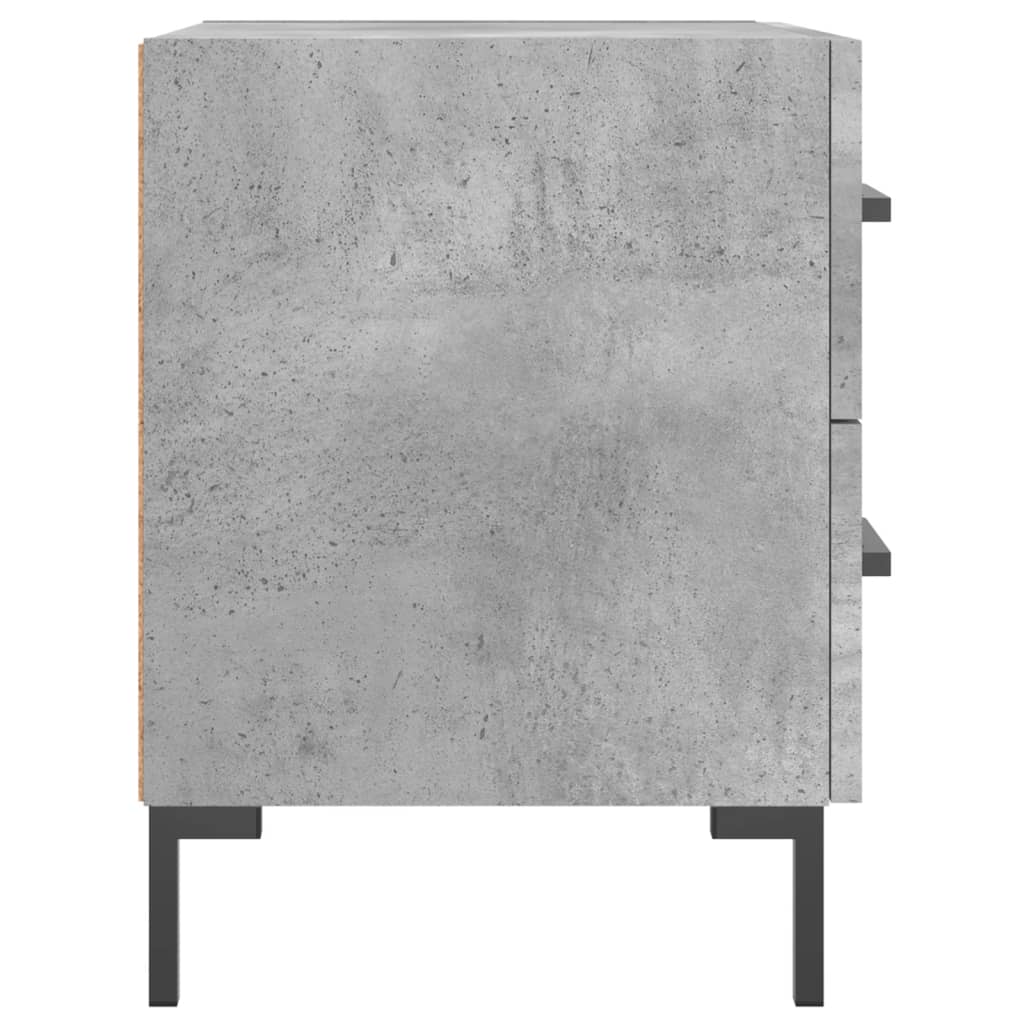 Comodini 2 pz Grigio Cemento 40x35x47,5 cm in Legno Multistrato