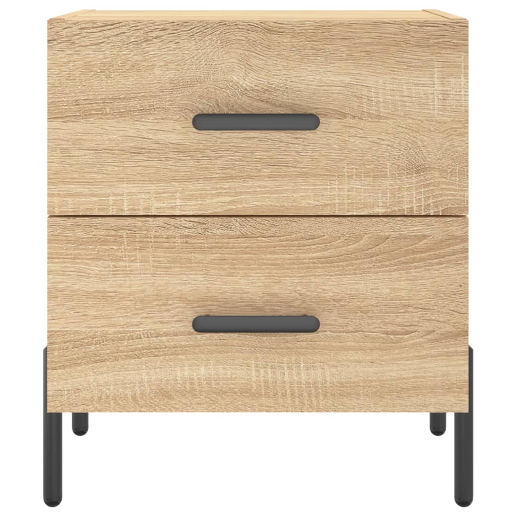 Comodini 2 pz Rovere Sonoma 40x35x47,5 cm in Legno Multistrato