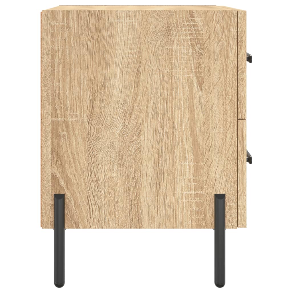 Comodini 2 pz Rovere Sonoma 40x35x47,5 cm in Legno Multistrato