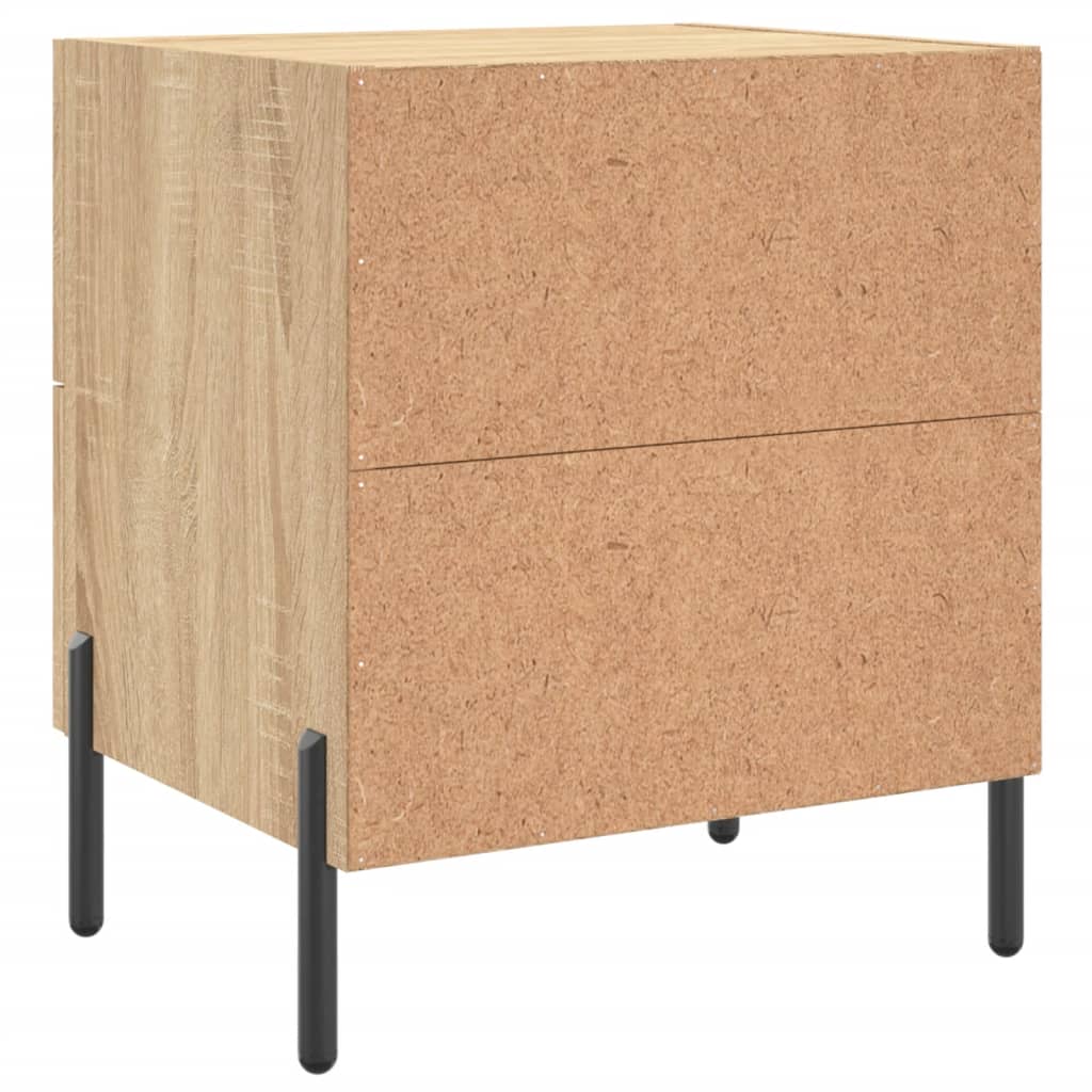 Comodini 2 pz Rovere Sonoma 40x35x47,5 cm in Legno Multistrato