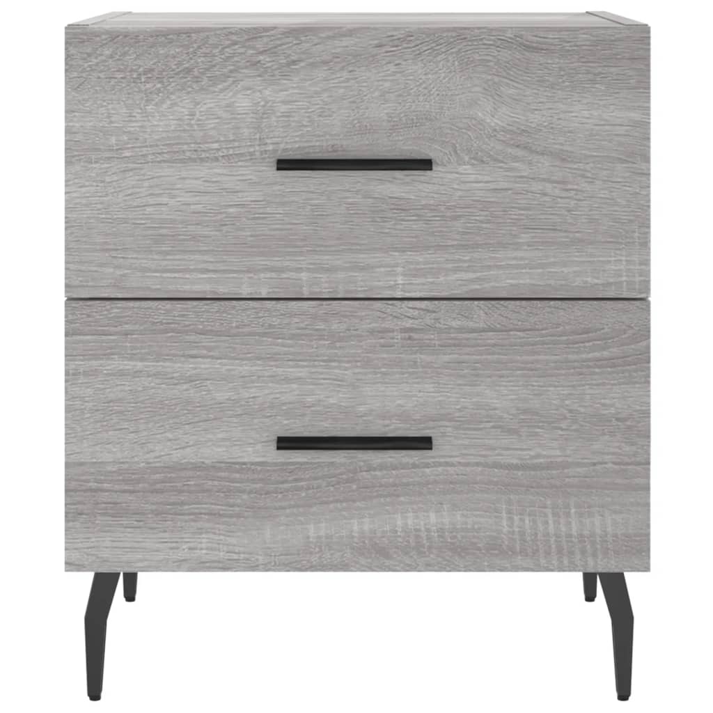 Comodini 2 pz Grigio Sonoma 40x35x47,5 cm in Legno Multistrato