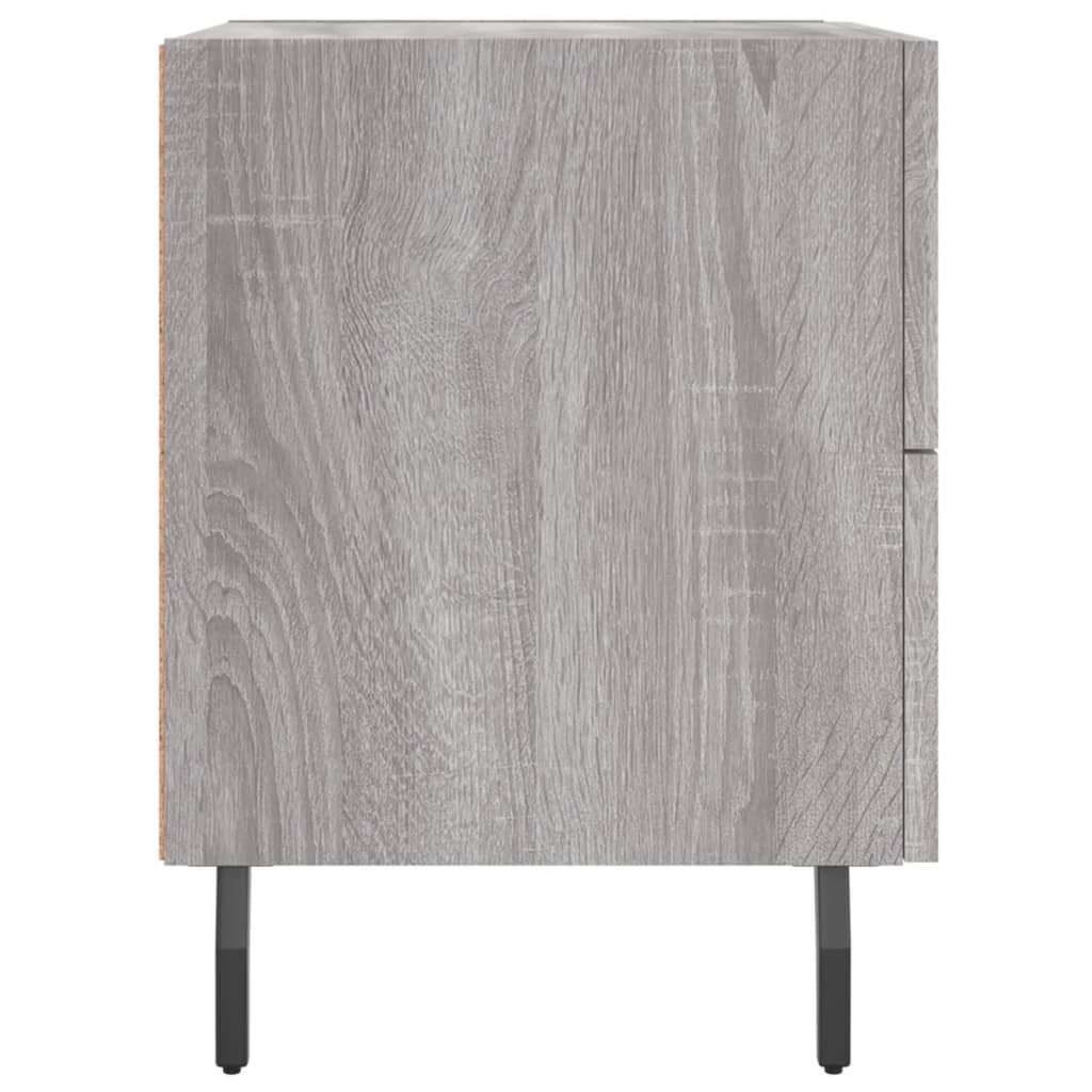 Comodini 2 pz Grigio Sonoma 40x35x47,5 cm in Legno Multistrato