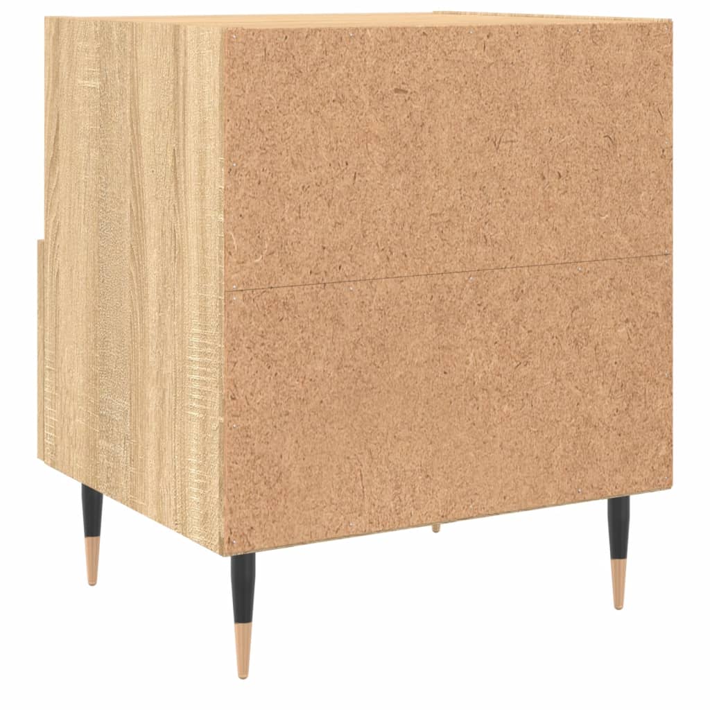 Comodini 2 pz Rovere Sonoma 40x35x47,5 cm in Legno Multistrato
